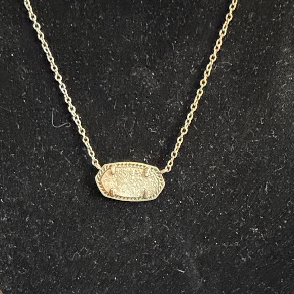 Kendra Scott Gold Druzy Horizontal Pendant Necklace - Picture 2 of 5